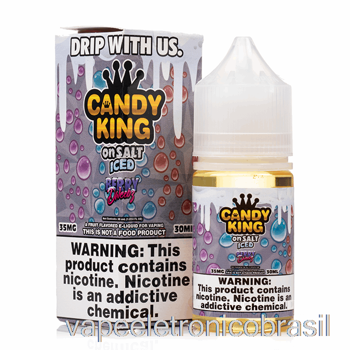 Vape Recarregável Iced Berry Dweebz - Candy King On Salt - 30ml 50mg